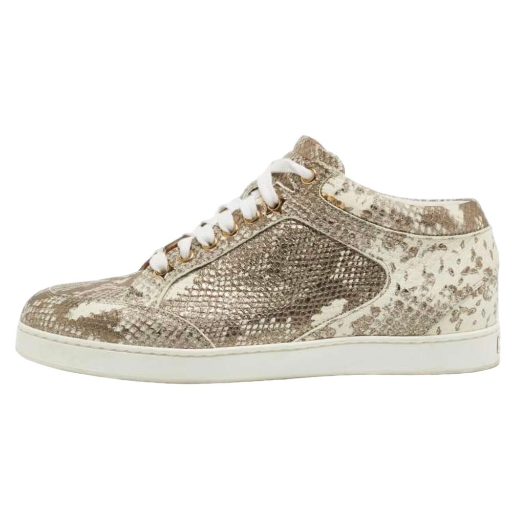 Jimmy Choo Python Embossed Sneakers Size 42